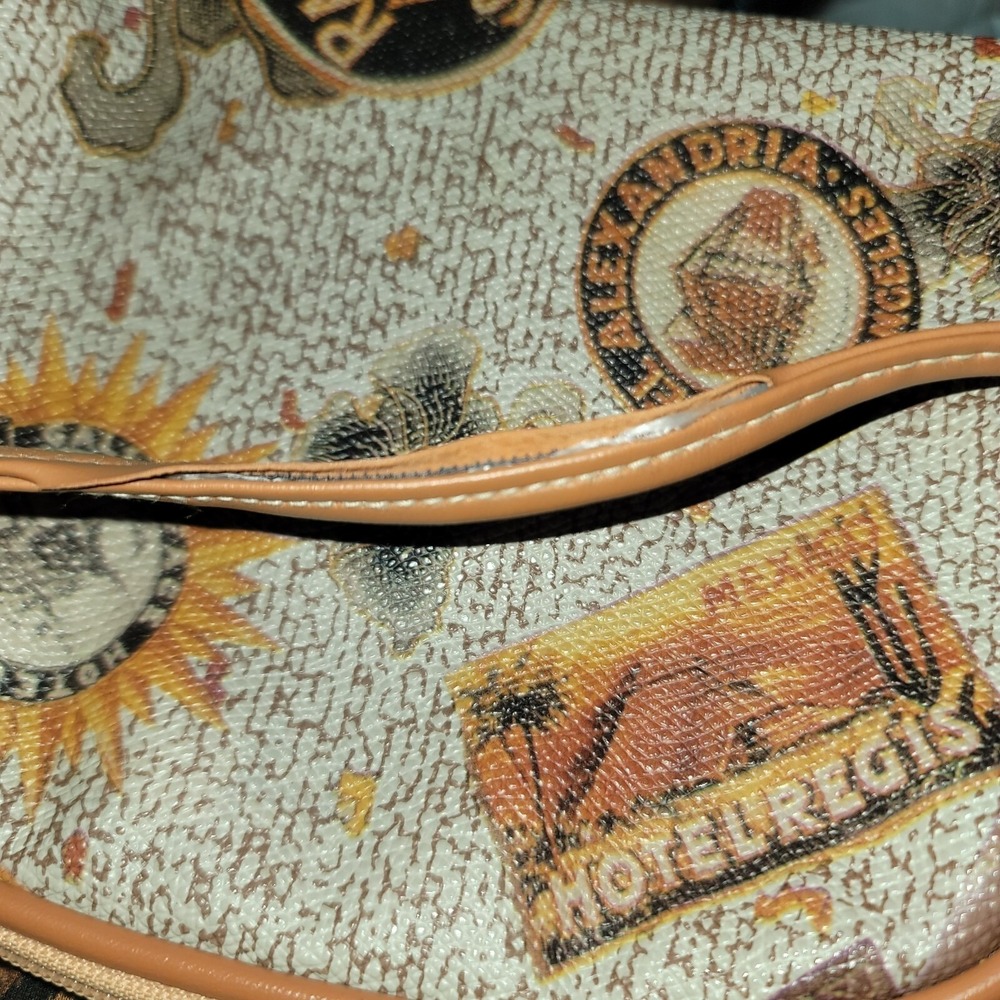 Vintage Allan Edward Patchwork Art World Map Small‎ Crossbody Bag Boho - Picture 8 of 10